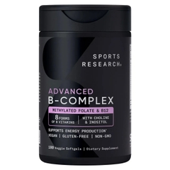 Viên uống Vitamin B tổng hợp Sports Research Advanced B-Complex-120 viên