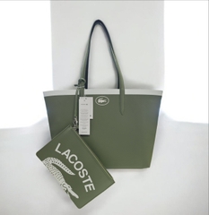Túi nữ Lacoste 2 mặt xanh - đen