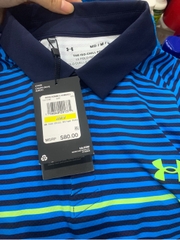 Áo Golf nam Under Armour - Kẻ xanh đen