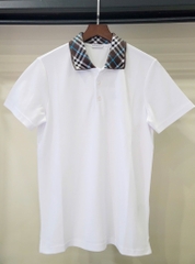 Polo Burberry | checked short sleeved SS25 - White
