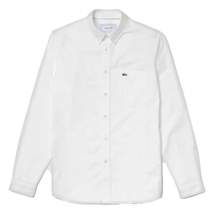 Sơ mi Lacoste trắng túi ngực
