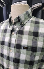 Sơ mi cộc tay Lee - Caro xanh lá