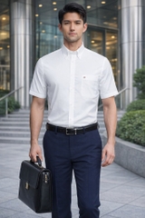 Shirt Tommy Hilfiger Short Sleeve Button-down - Bright White