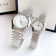 Gucci G-Timeless Diamonds Mother of Pearl Dial Silver Tone Diamond