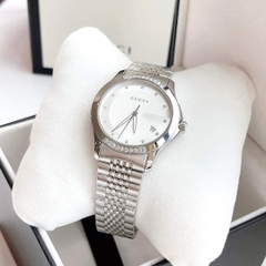 Gucci G-Timeless Diamonds Mother of Pearl Dial Silver Tone Diamond
