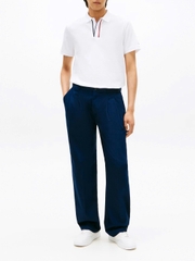 Polo Tommy Hilfiger Signature Stripe Placket Interlock - White