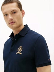 Polo Tommy Crest Logo Pique - Navy