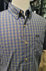 Sơ mi dài tay Lee - caro kẻ navy rêu