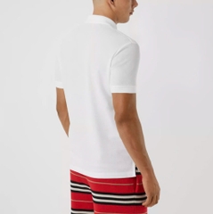 Polo Burberry TB trắng kẻ cổ - S