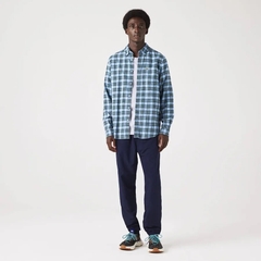 Shirt Lacoste Regular Fit Check Print Flannel - Blue / Green / Navy Blue • T84