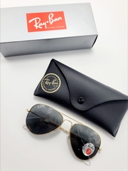 RAY-BAN RB3025 919648 55-14 - Aviator Classic Polarized Black Pilot Unisex Sunglasses