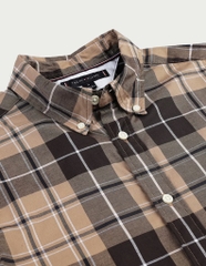 Sơ mi dài tay Tommy caro vuông vàng nâu đất