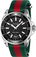 Đồng hồ nam GUCCI drive black dial red and green