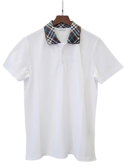 Polo Burberry | checked short sleeved SS25 - White