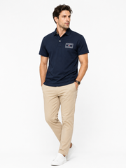 Polo Tommy Hilfiger Regular Navy - Logo chữ nhật