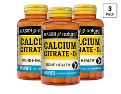 Viên uống MASON NATURAL CALCIUM CITRATE + D3 Hỗ Trợ Xương Chắc Khỏe Hộp 60 viên