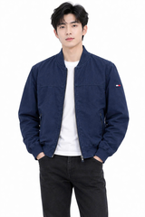Áo khoác kaki tommy cổ bẻ màu navy