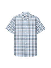 Sơ mi Cộc tay Lacoste Regular Fit Plaid - Light Blue/White