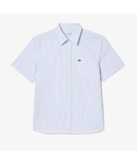 Sơ mi lacoste cộc tay blue white