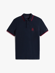 Polo Tommy Hilfiger with Embroidered Crest Design - Desert Sky