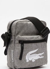 Túi Canvas Lacoste - Màu ghi xám logo trắng