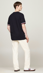 Tommy Global Stripe Cuff Pique T-Shirt