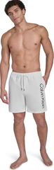 Calvin Klein Men's Volley Quick Dry Lightweight Swim Trunk - White