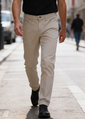 Quần Khaki Tommy Hilfiger THflex Straight 5-Pocket - Light Khaki