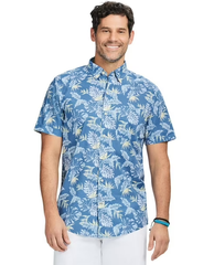 Sơ mi IZOD Saltwater Dockside Chambray S/S Button Down - Moonlight Blue