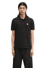 Polo kenzo đen hoạ tiết sư tử trắng