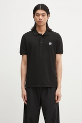 Polo kenzo đen hoạ tiết sư tử trắng