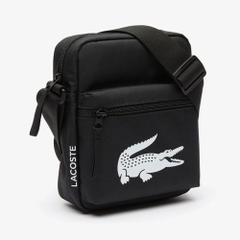 Túi Canvas Lacoste - Đen logo trắng