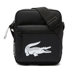 Túi Canvas Lacoste - Đen logo trắng