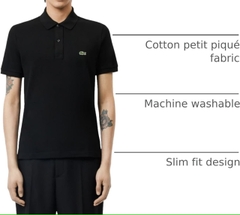 Polo Lacoste Slim Fit L.12.12 Piqué - Black