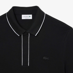 Polo Lacoste Regular Fit Paris Stretch Piqué - Black
