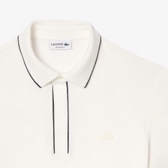 Polo Lacoste Regular Fit Paris Stretch Piqué - White