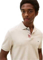 Polo Tommy Hilfiger Piqué Placket Interest Regular Fit - Heathered Oatmilk