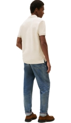 Polo Tommy Hilfiger Piqué Placket Interest Regular Fit - Heathered Oatmilk