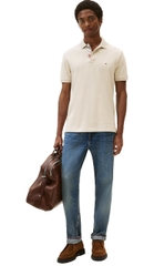 Polo Tommy Hilfiger Piqué Placket Interest Regular Fit - Heathered Oatmilk