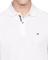 Polo Tommy Hilfiger Regular Fit Stripe Sleeve - White
