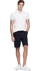 Polo Tommy Hilfiger Regular Fit Stripe Sleeve - White