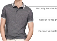 Polo Tommy Hilfiger with Interlocked Cotton - Aop Desert Sky