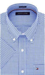 Shirt Tommy Hilfiger Short Sleeve Button-down - Royal