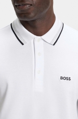 Polo Shirt BOSS Regular Fit Paddy Tipped Collar - White