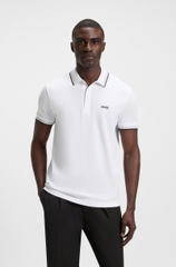 Polo Shirt BOSS Regular Fit Paddy Tipped Collar - White
