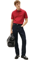 Polo Tommy Hilfiger Piqué Placket Interest Regular Fit - Medium Red