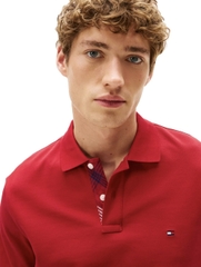 Polo Tommy Hilfiger Piqué Placket Interest Regular Fit - Medium Red