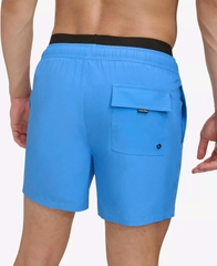 Calvin Klein Men's Volley Quick Dry Stretch Swim Trunk - Blue