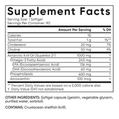 Viên Uống Dầu Nhuyễn Thể Sports Research Krill Oil 1000 mg, dễ hấp thu, hỗ trợ tim mạch, não bộ – Hộp 90 Viên