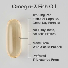 Dầu cá Sports Research Omega-3 Fish Oil Triple Strength –  Bổ sung Omega-3 chất lượng cao, hỗ trợ tim mạch và sức khỏe tổng thể mỗi ngày -150 viên